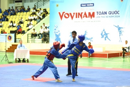 Quảng Nam: Hơn 400 vận động viên tranh tài Giải Vô địch Vovinam toàn quốc năm 2024