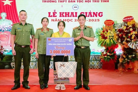 Công an tỉnh Thanh Hóa triển khai đề án “Cùng em tới trường”