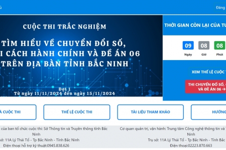 Bắc Ninh: Triển khai Cuộc thi tìm hiểu về chuyển đổi số, cải cách hành chính và Đề án 06