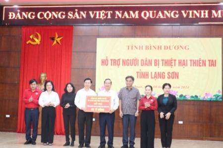 Lạng Sơn: Tiếp nhận hỗ trợ người dân bị thiệt hại sau cơn bão số 3 từ tỉnh Bình Dương và các nhà hảo tâm