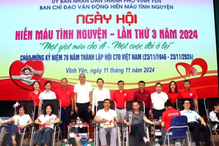 Thành phố Vĩnh Yên tổ chức Ngày hội hiến máu tình nguyện