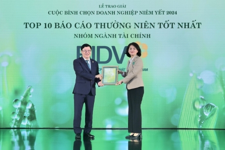 BIDV nhận giải thưởng “Top 10 Báo cáo thường niên tốt nhất - nhóm ngành tài chính”