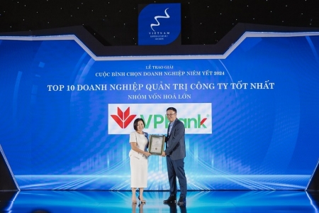 VPBank lọt Top 10 doanh nghiệp quản trị công ty tốt nhất - nhóm vốn hóa lớn năm 2024