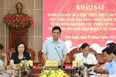 Hội đồng Dân tộc của Quốc hội khảo sát việc thực hiện Chương trình 1719 tại Thanh Hóa