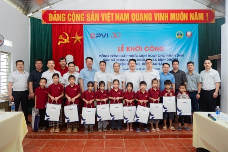 PVI khởi công xây dựng công trình nước sinh hoạt cho người dân bản Nà Phung và Khuổi Rỳ