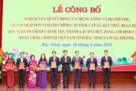 Bắc Ninh: Tổ chức trọng thể Lễ công bố nghị quyết, quyết định của Trung ương và địa phương về sáp nhập đơn vị hành chính