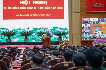 Thủ tướng Phạm Minh Chính dự Hội nghị Quân chính toàn quân 6 tháng đầu năm