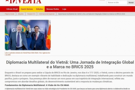 Truyền thông Brazil đánh giá cao chính sách ngoại giao đa phương của Việt Nam