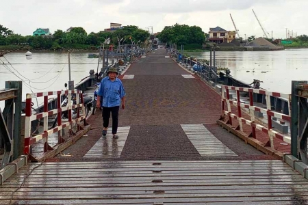 Ninh Bình tạm dừng hoạt động cầu phao Ninh Cường để ứng phó bão số 3