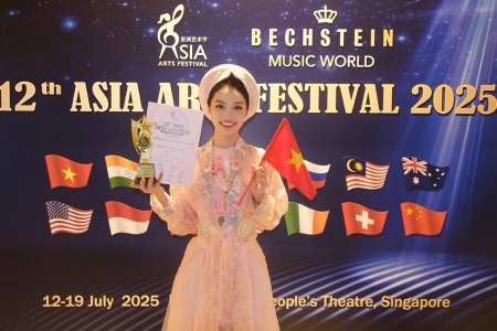 Cô gái miền quan họ giành giải Vàng tại Liên hoan Nghệ thuật Châu Á 2025