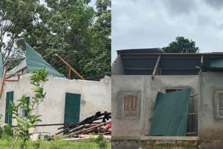 Quảng Trị: 23 nhà tốc mái, 1 nhà bị sập do ảnh hưởng bão số 3