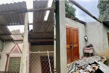 Hoàn lưu bão số 3 khiến hàng trăm nhà dân ở Hà Tĩnh bị tốc mái