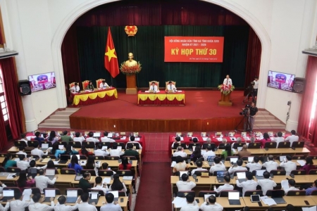 Kỳ họp thứ 30 HĐND tỉnh Hà Tĩnh thông qua 18 nghị quyết quan trọng