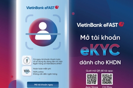 Mở tài khoản doanh nghiệp online với VietinBank eFAST