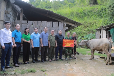 Lạng Sơn: Trao tặng sổ tiết kiệm, trâu giống cho gia đình chính sách, người có công với cách mạng