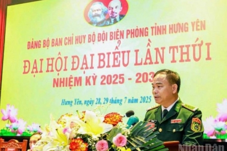 Đại hội đại biểu Đảng bộ Bộ đội Biên phòng tỉnh Hưng Yên nhiệm kỳ 2025-2030