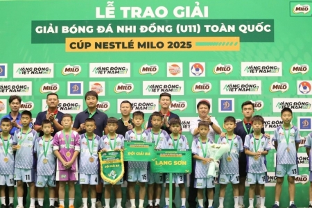U11 Lạng Sơn: Đoạt huy chương đồng tại Giải bóng đá nhi đồng (U11) toàn quốc