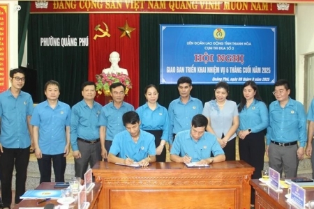 Cụm thi đua số 2, Liên đoàn Lao động tỉnh Thanh Hóa triển khai nhiệm vụ 6 tháng cuối năm 2025