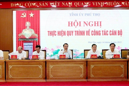 Phú Thọ tổ chức hội nghị Ban Thường vụ Tỉnh ủy thực hiện quy trình về công tác cán bộ