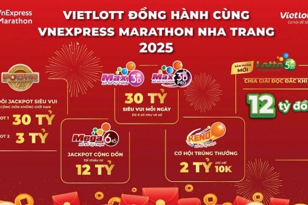 Vietlott đồng hành cùng VnExpress Marathon Libera Nha Trang 2025