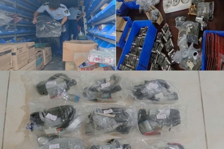 Quản lý thị trường Thái Nguyên triệt phá đường dây buôn bán phụ tùng xe máy giả