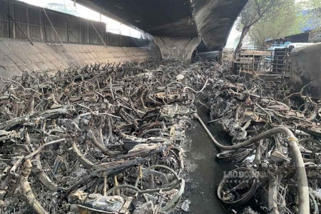 Khẩn trương làm rõ nguyên nhân, xử lý trách nhiệm vụ cháy bãi trông giữ xe dưới gầm cầu Vĩnh Tuy