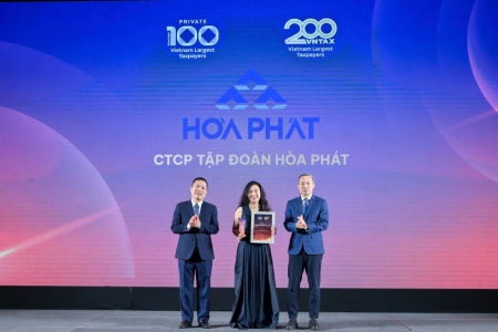 Tập đoàn Hòa Phát nằm trong Top 4 doanh nghiệp tư nhân nộp thuế lớn nhất Việt Nam