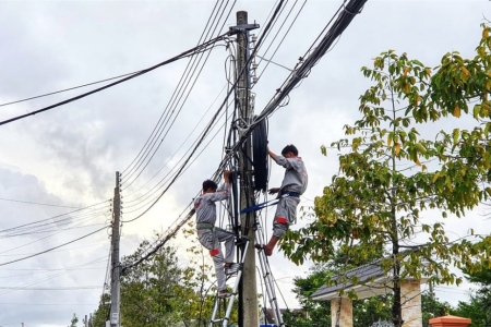 Tây Ninh tăng cường chỉnh trang đường cáp viễn thông, đảm bảo mỹ quan đô thị