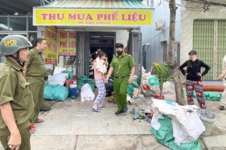 Đà Nẵng: Phường Liên Chiểu ra quân xử lý các công trình, vật dụng lấn chiếm lối thoát hiểm