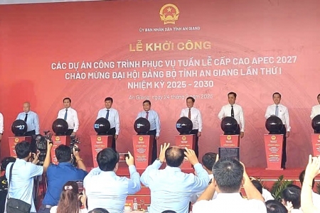 An Giang: Khởi công - khánh thành 10 công trình chào mừng Đại hội đại biểu Đảng bộ tỉnh lần I