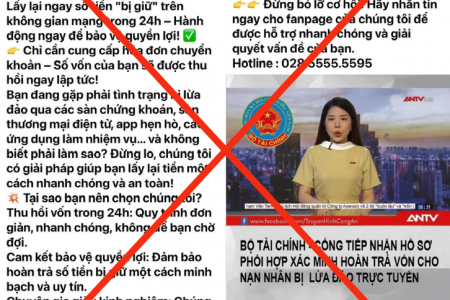Cảnh báo khẩn: Trang Facebook giả mạo Bộ Tài chính lừa đảo “thu hồi tiền”