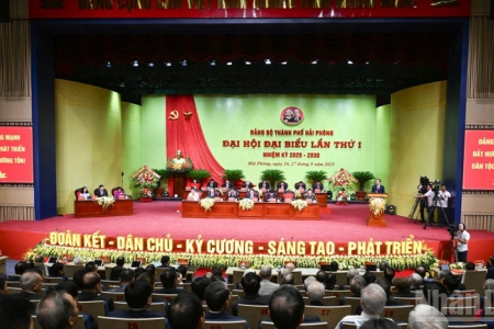 Thủ tướng Phạm Minh Chính dự Đại hội Đảng bộ thành phố Hải Phòng lần thứ I, nhiệm kỳ 2025-2030