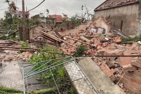 Ninh Bình: Bão số 10 và dông lốc gây thiệt hại nghiêm trọng