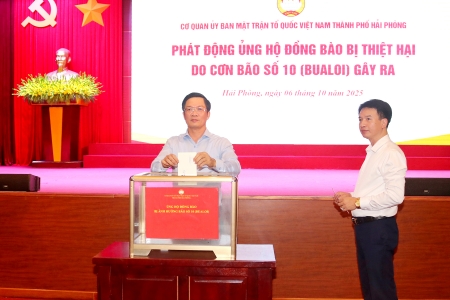 Ủy ban MTTQ Việt Nam TP. Hải Phòng phát động ủng hộ đồng bào bị thiệt hại do bão số 10