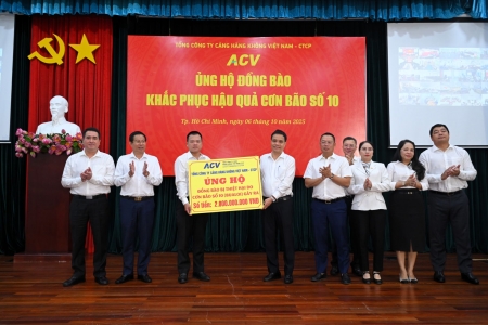 ACV ủng hộ đồng bào bị thiệt hại do cơn bão số 10
