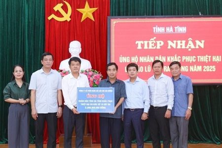 Công ty CP Hàng hải Dầu khí Hải Dương hỗ trợ Hà Tĩnh 5 tỷ đồng khắc phục hậu quả bão số 10.