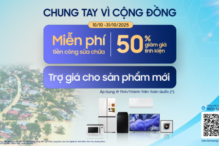 Samsung hỗ trợ khách hàng bị ảnh hưởng mưa lũ