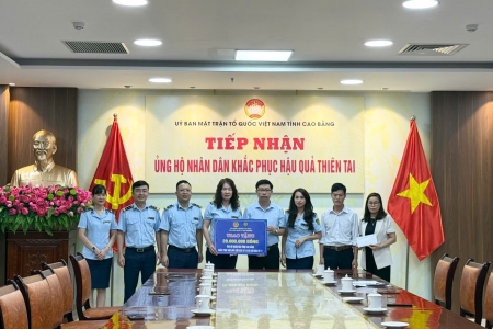 Chi cục QLTT Cao Bằng phát động ủng hộ Nhân dân khắc phục hậu quả sau bão lũ