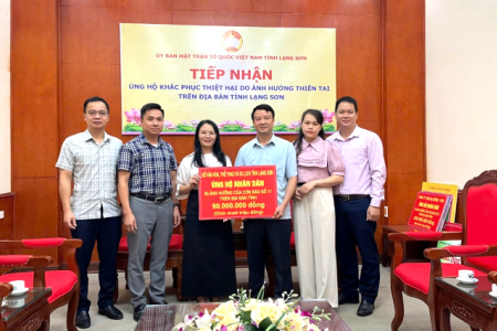 Sở Văn hóa, Thể thao và Du lịch Lạng Sơn ủng hộ 90 triệu đồng giúp người dân khắc phục hậu quả bão số 11