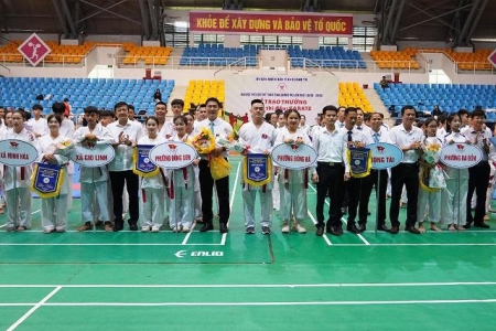 Sôi nổi các trận thi đấu môn Karate trong chương trình Đại hội Thể dục thể thao tỉnh Quảng Trị lần thứ I