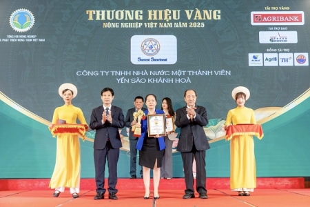 Yến sào Khánh Hòa được tôn vinh “Thương hiệu Vàng Nông nghiệp Việt Nam 2025”