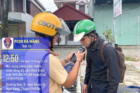 Đà Nẵng: Ngày đầu ra quân cao điểm, xử lý 57 trường hợp vi phạm nồng độ cồn
