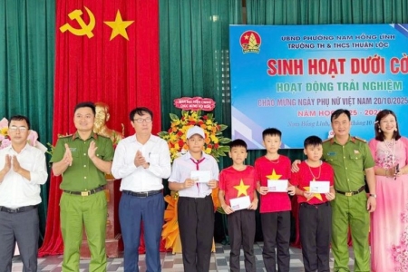 Cục V05 Bộ Công an tuyên dương hành động đẹp của nhóm học sinh Hà Tĩnh