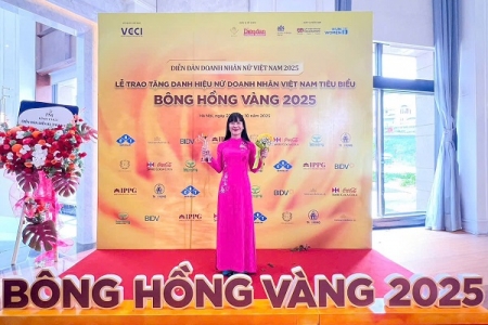 Chủ tịch HĐTV Công ty Yến sào Khánh Hòa vinh dự nhận danh hiệu “Nữ Doanh nhân Việt Nam tiêu biểu- Bông hồng vàng Việt Nam 2025”