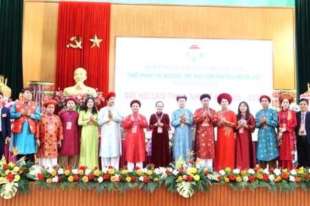 Đại hội lần thứ I Hội Thực hành tín ngưỡng thờ Mẫu Ninh Bình: Lan tỏa giá trị di sản Việt