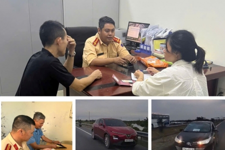Hải Phòng: Xử lý 2 trường hợp điều khiển phương tiện giao thông ngược chiều tuyến đường Tân Vũ - Lạch Huyện