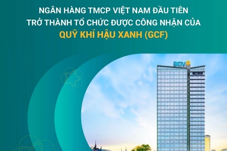 BIDV - Ngân hàng TMCP tại Việt Nam đầu tiên trở thành Tổ chức được công nhận của Quỹ Khí hậu Xanh