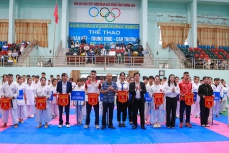 Khai mạc giải karate trong chương trình Đại hội Thể dục thể thao tỉnh Thanh Hóa