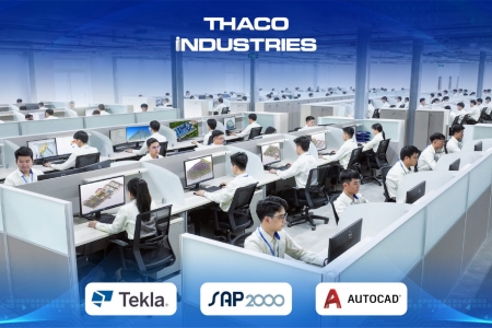 THACO INDUSTRIES - đối tác tin cậy trong gia công kết cấu thép xây dựng, đáp ứng tiêu chuẩn kỹ thuật và tiến độ dự án