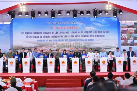 Khởi công xây dựng các trường phổ thông nội trú liên cấp tại các xã biên giới đất liền